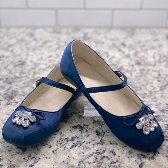childrens navy blue dress shoes Rondinella Navy Leather Buckle Dress Shoe main image 0